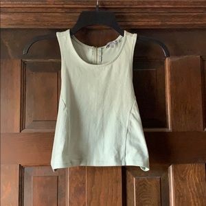 Mint Crop Top w/zipper back